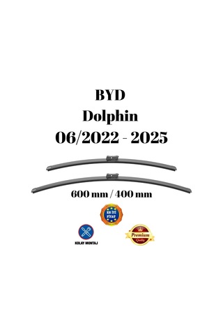 Byd Dolphin 2022 2023 2024 2025 Uyumlu Ön Cam Silecek Süpürgesi Takımı 600/400mm Silbak Sb2416c