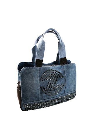 Biem Accessory Biem Koyu Mavi-kahve Denim Salaş-retro Taş Trok Döşemeli Çok Gözlü Çanta Çok Renkli