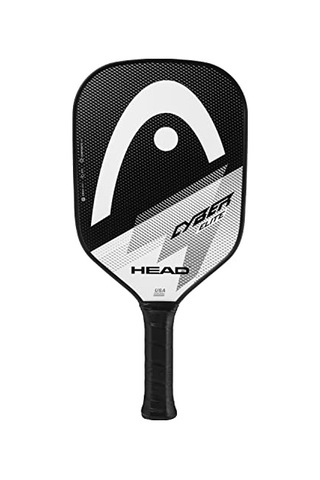 Head Cyber Elite Pickleball Paddle, Fiberglas Yüzey, Siyah/beyaz Renk, Orta Seviyelere Başlıyor Açık Mavi
