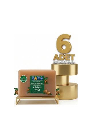 Safia Gliserinli Argan Yağlı Banyo Sabunu 6x150 Gr Argan Yağı