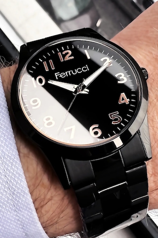 Ferrucci Fc2241 Siyah Klasik Rakamlı Takvimli Erkek Kol Saati