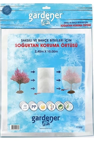 Gardener 11305 Bahçe Bitkileri İçin Soğuktan Koruma Örtüsü 30 G - 2,4 M X 10 M