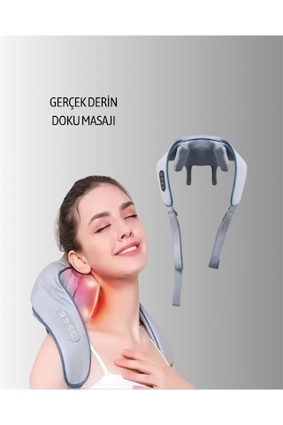 Vnb-01 Titreşimli Boyun Masaj Aleti Gri Renk Düz Renkli