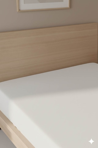%100 Pamuk Ranforce Premium Tek Kişilik Çarşaf - Beyaz Beyaz
