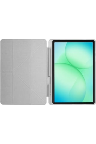 Samsung Galaxy Tab A11 Plus Kılıf Uyumlu Standlı Kalem Bölmeli Akıllı Trifolding Kapak Sm-x230 Space Grey