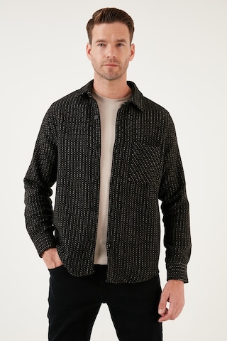 Buratti Desenli Cepli Regular Fit Uzun Kollu Kışlık Erkek Gömlek Cf24W127187 Siyah-Haki