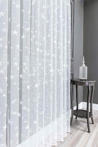 Evdepo Home Kullanıma Hazır Örme Tül Perde (541909320)