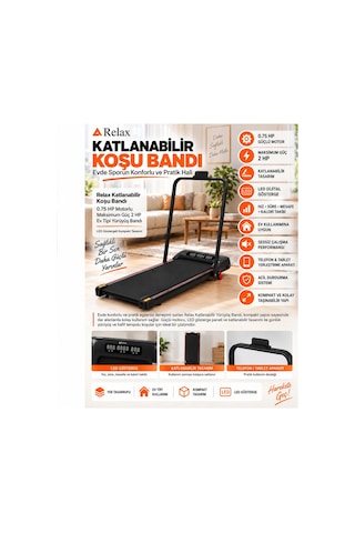 Ekranlı Uzaktan Kumandalı Portatif Bluetoothlu Yürüme Ve Koşu Bandı Rl-895