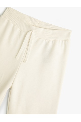 Koton Beli Lastikli Şardonlu Basic Jogger Eşofman Altı Ekru 5wkg40095ak Ekru