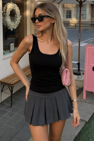 Madmext Siyah Kalın Askılı Kadın Atlet Mg2440