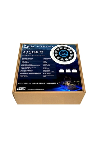 A3 Star 12 Ledli Sualtı Aydınlatması 12-24 Volt Yeşil