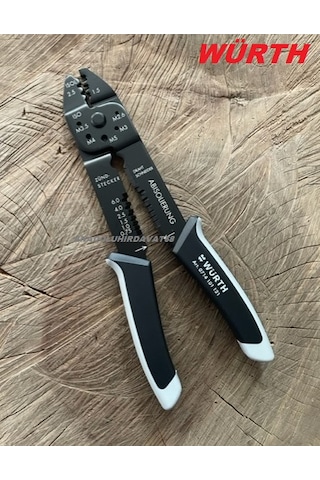 Würth Papuç Sıkma Pensesi Kablo Soyma Kablo Sıyırma Pensesi Germany 23cm 225mm