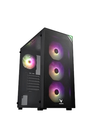 Vento VG4200S 650W 80+ Mesh Panel Tempered Camlı Bilgisayar Kasası Siyah