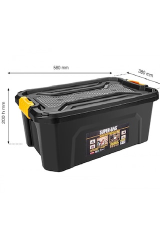 Süper Bag Asr-4036 Geniş Hacimli Kilitli Saklama Kutusu 30 L