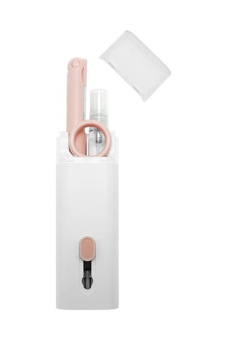 Promosyonca 7&apos Si 1 Arada Elektronik Temizleme Kiti, Klavye, Airpods Pro, Kulaklık, Laptop Ve Telefon İçin Fırçalı Temizleyici Set Pembe