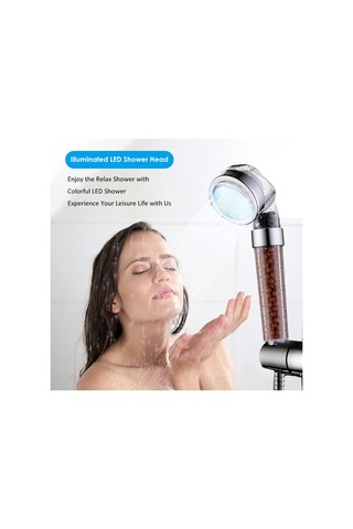 Qingmipy Otomatik Renk Değiştiren 12 Led Duş Başlığı - Sıcaklık Kontrollü Banyo Aydınlatması Diğer