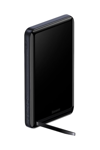 Baseus MgSafe Overseas 20W 10.000 mAh Stant Özellikli Kablosuz Şarjlı Powerbank Mavi