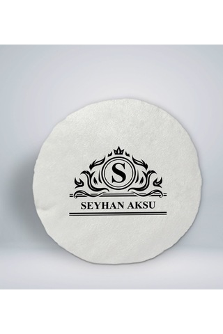 Bk Gift Kişiye Özel İsimli Yuvarlak Araç Koltuk Yastığı-12