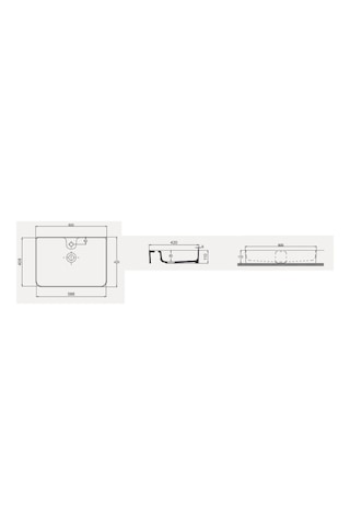 Tezgah Üstü Set Üstü Lavabo 42 60 Delikli Quarter Bath Rapid Line Line Diğer