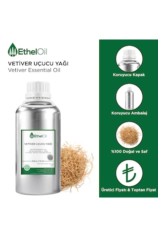 Vetiver Uçucu Yağı - 500 Gr - %100 Saf Ve Doğal Uçucu Yağ 500 G