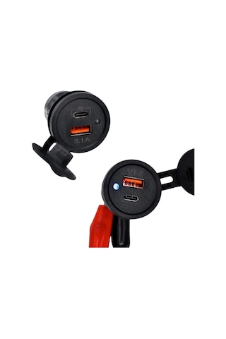 Shuıvan Usb Type C Girişi 3.1ah Usb İphone Kapaklı Şarj Söketi-1508