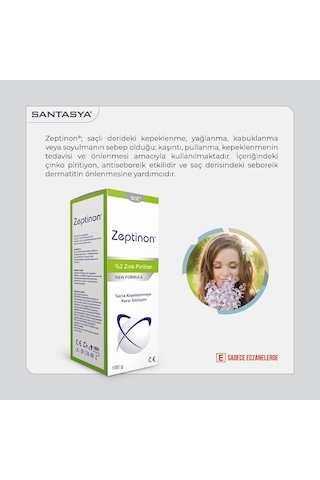 Zeptinon Saçta Kepeklenmeye Kar Şı Solüsyon 100 Ml X 10 Adet