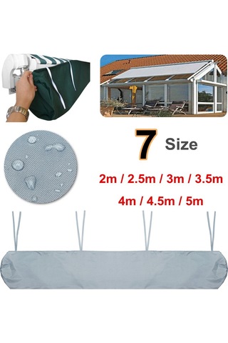 Xiyyadms Gri 4 Metre Genişlikli, Su Geçirmez, Toz Koruyucu, Genişletilebilir Rulo Tipi Bahçe/çatı Gölge Tentei