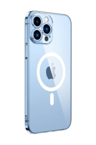Apple Uyumlu iPhone 12 Pro Max Kılıf Magsafe Özellikli Şeffaf Sert Premiumn Tpu Silikon Kapak Ryc/porto Şeffaf