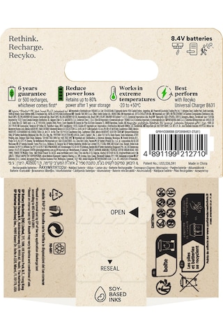 GP ReCyko Batteries 200 mAH 9V Şarjlı Pil