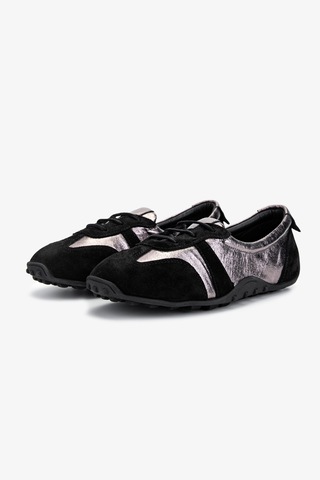 Valmenti Kadın Hakiki Deri Siyah Süet Sneakers & Spor Ayakkabı 51 71351 Bn Ayk Y25 Syh Suet/ant Siyah