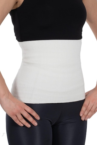 Multiflexpro Giyilen Model Yün Korse Bel Kuşağı Elastik Beyaz