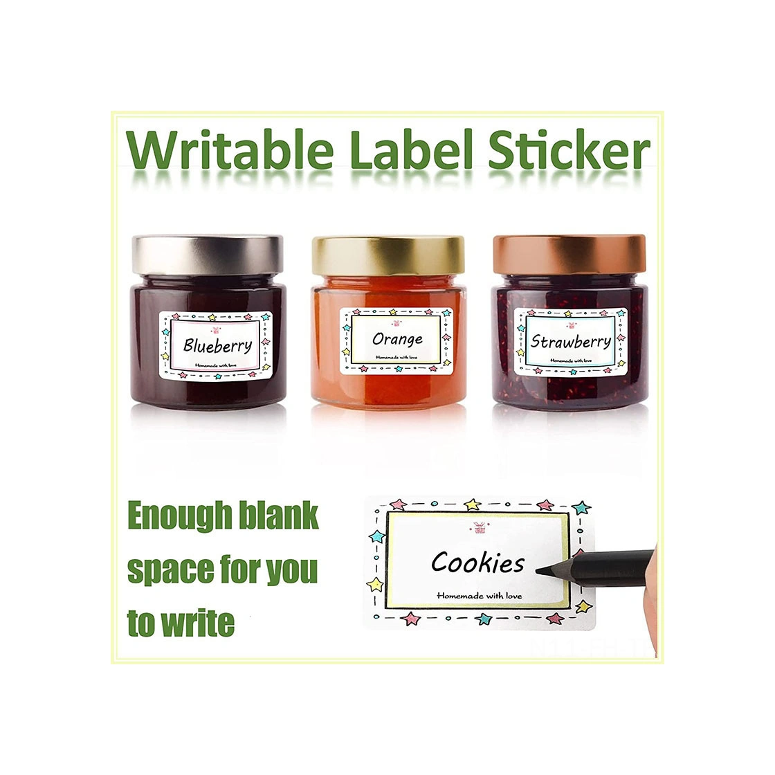 Folinda Su Ve Yağa Dayanıklı Sentetik Kağıt Etiketleri - 50x30mm, 250 Adet, Güçlü Yapışkan, Temiz Çıkarım, Ofis/okul/toplantılar İçin