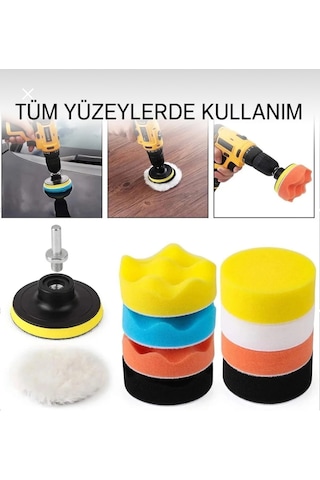 Senbang 11 Parça 115 Mm Pasta Cila Seti Sünger & Keçe Polisaj Pedleri Matkap Ve Polisaj Makinesi Uyumlu