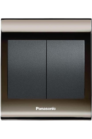 Viko Panasonic Thea Blu İkili Anahtar, Çerçeve Una+füme, Kapak Füme