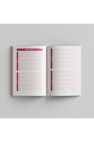 Sohbet Ajandası Pembe Kapak Çok Renkli