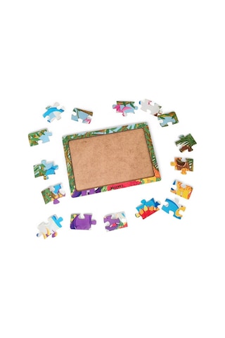 Dinozorlar 16 Parça Eğitici Ve Öğretici Ahşap Çocuk Puzzle & Yapboz Bebek Çocuk Oyuncak