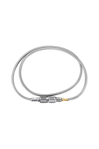 Yaozixa Campıngmoon Z17 Çelik Gazi Yüksek Basınçlı 100cm Uzatma Hattı, Çamaşırlı, Tencere-gaz Tankı Bağlantısı, Evrensel Kullanım, Dış Mekan Manzaraları İçin Gümüş