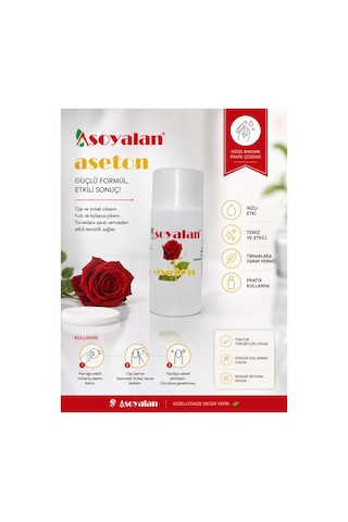 Gül Kokulu Aseton 100 Ml 5'li Hızlı Ve Etkili Oje Temizleyici