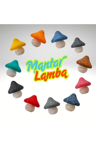 Dekoratif Mantar Lamba - Tea Light 1 Adet Çok Renkli