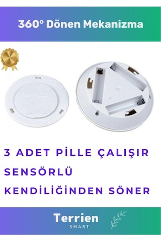 Smart Seri Yüksek Led Teknolojili Kaliteli Pratik Kolay Monte Hareket Sensörlü Aplik Pilli Lamba Diğer