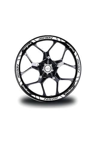 Bajaj Pulsar Ns200 Iç Dış Yazılı Yerli Üretim Motosiklet Jant Sticker Modeli