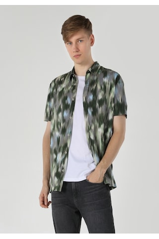 Colin's Colins Yeşil Erkek Gömlek K.kol Olive Green Çok Renkli