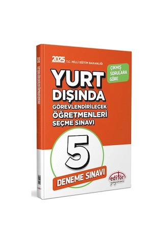 2025 Data Editör Meb Yurt Dışı Öğretmenlik Sınavı 3 Lü Deneme Sınavı Seti