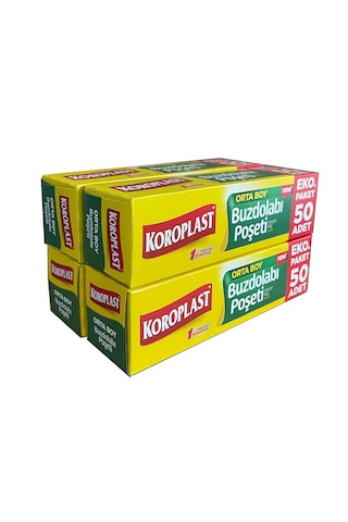 Koroplast Orta Boy Buzdolabı Poşeti 4 x 50'li