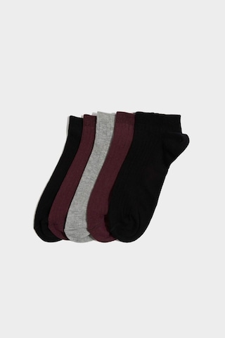 Defacto Erkek 5li Pamuklu Patik Çorap F5758axnsbr2 Bordo-br2