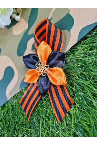 Love Land 9 Mayıs Rozet Şerit Broş 1 Adet 150559077 Turuncu