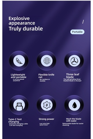 Erkek Elektrikli Tıraş Makinesi, Mini Taşınabilir Akıllı Siyah