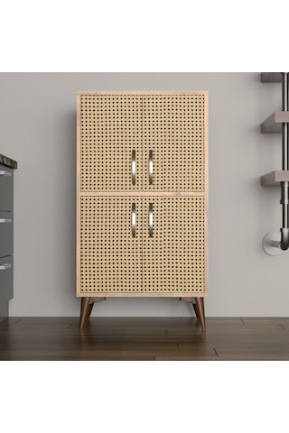 Küçük Boy Çok Amaçlı Dolap Çam Hazeran Kapaklı - MDL0204