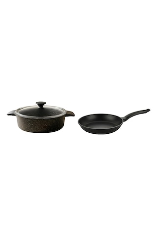 Kristal Basık Tencere - Kristal Tava 26 Cm Siyah