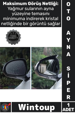 Arabasiper Oto Dış Aksesuar Su Kaydırıcı Güvenli Araba Yan Ayna Yağmur Koruyucu Siper Karbon Desen